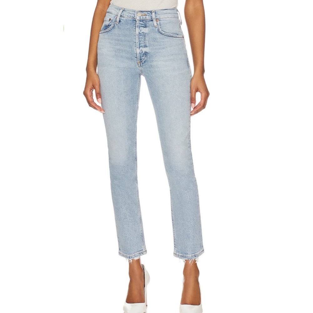 AGOLDE Riley High Rise Straight Leg Crop Organic Cotton Jeans Size 27
